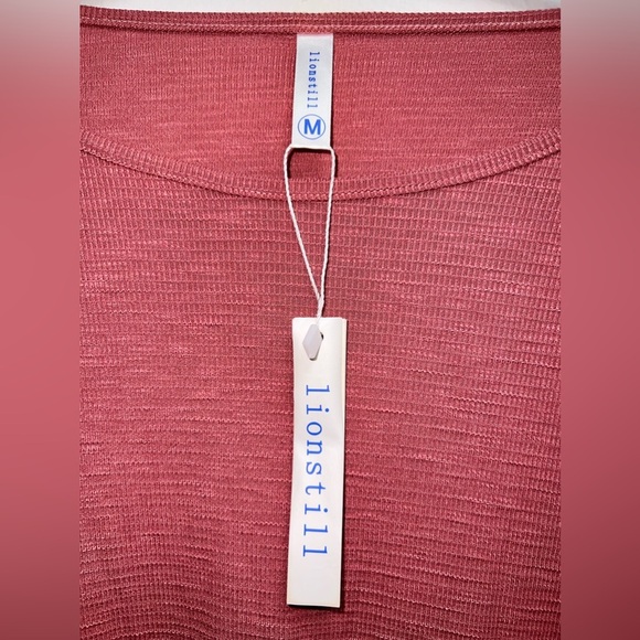 Lionstill Long Lantern Sleeve Crewneck Tie Waist Knit Cocktail Dress Sz.Med - Picture 3 of 5